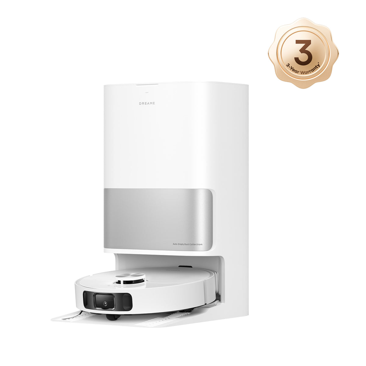 White Dreame L10s Ultra Gen 2 robot vacuum and matching multifunction base in an official studio render.