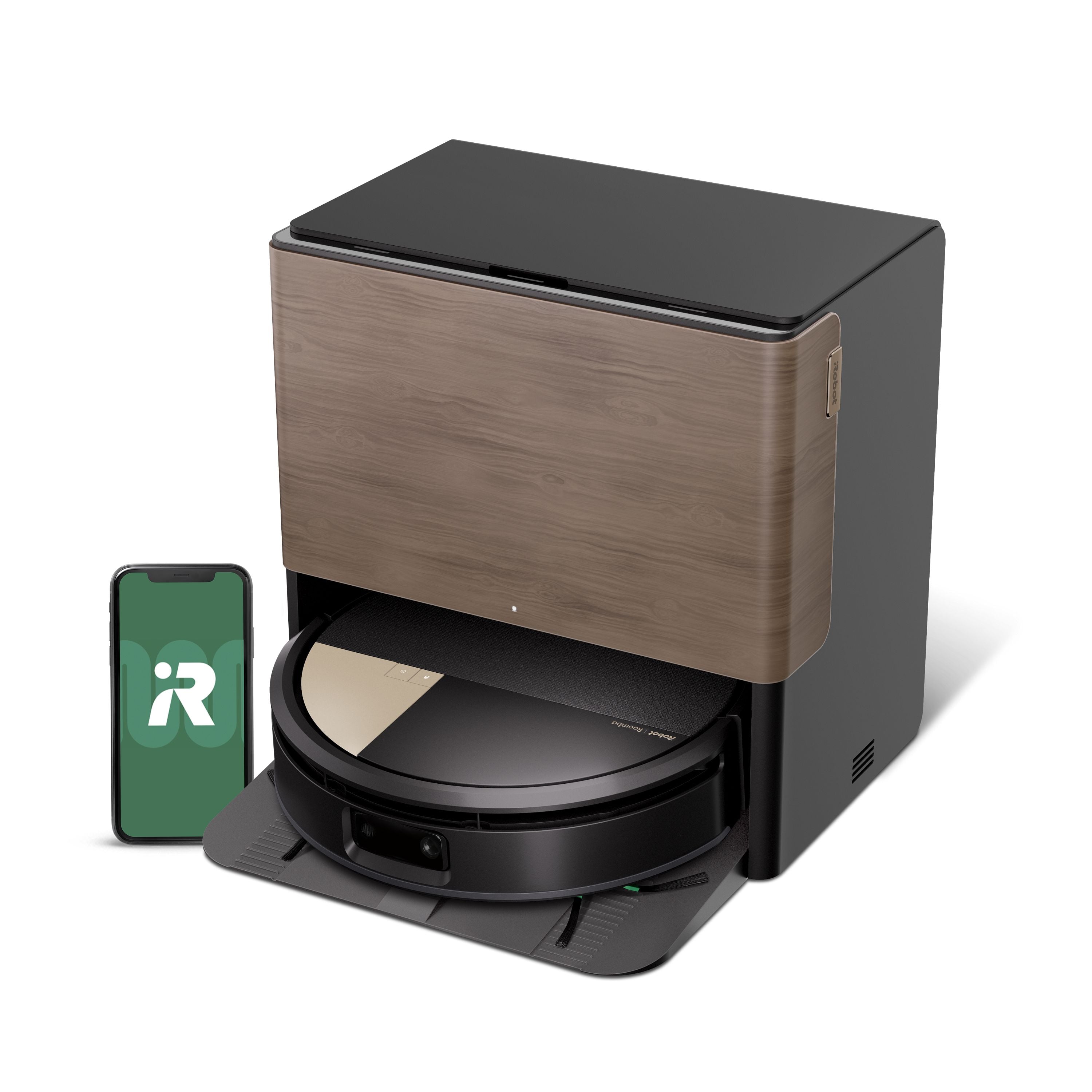 iRobot Max 705 Combo robot and AutoWash dock in a manufacturer render shown on the exact Roomba Max 705X Combo X184020 page; the shared asset filename identifies X185020, not a package-specific photo.