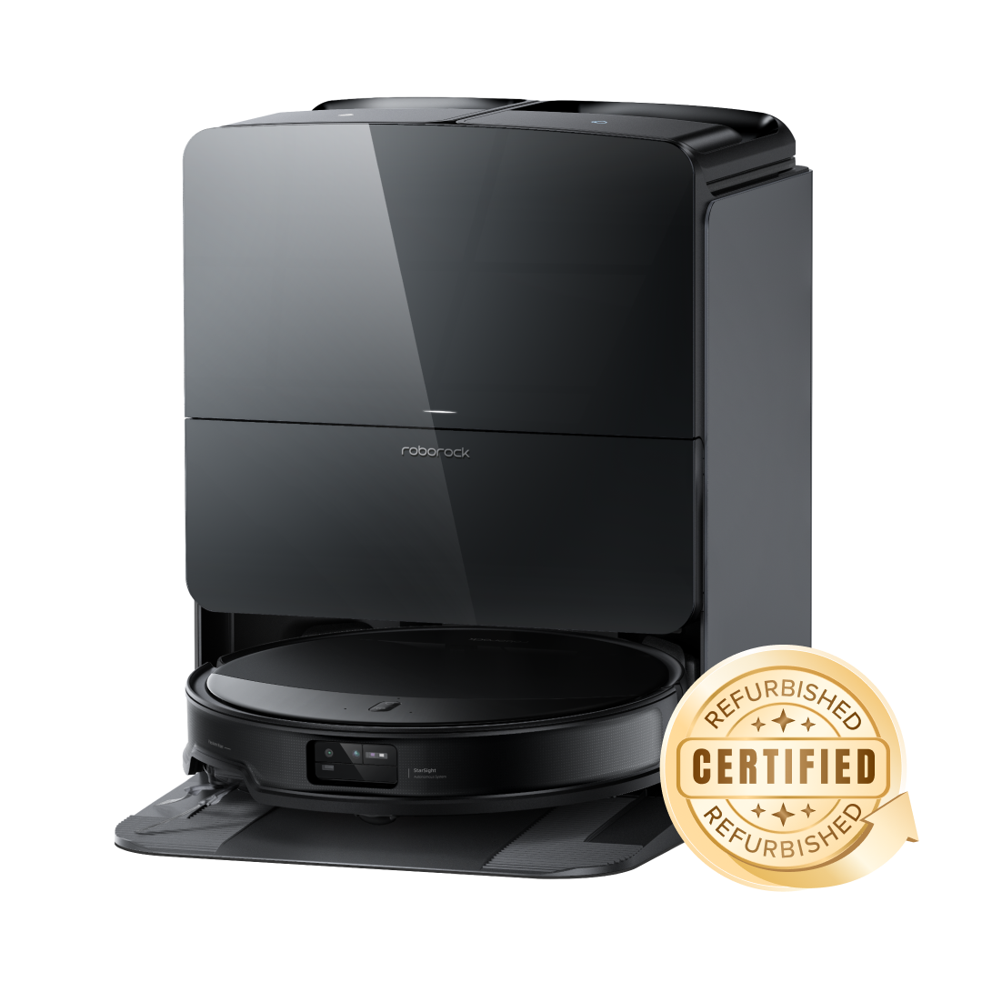 Roborock Saros 10R product render with a Certified Refurbished badge